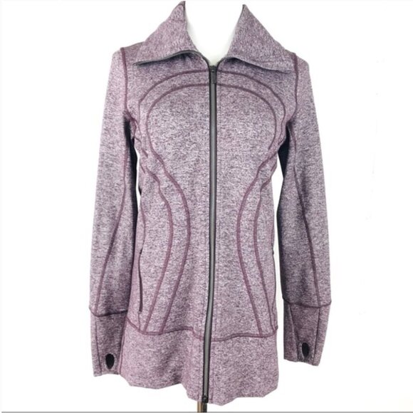 Lululemon Stride Jacket II Heathered Black Cherry size 6 - Picture 3 of 6
